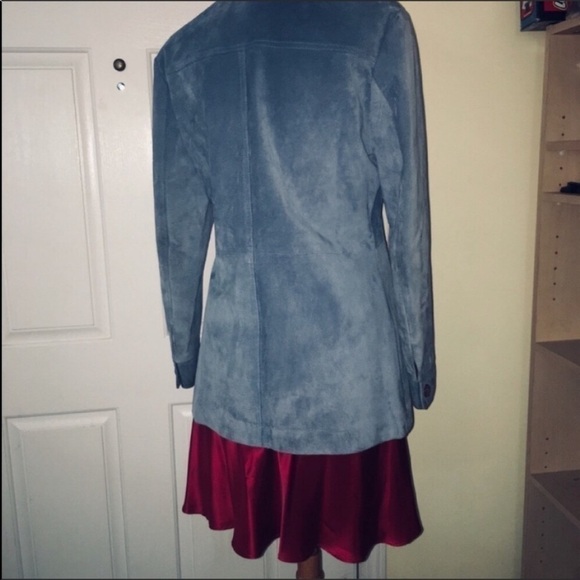 Blue suede jacket - Picture 2 of 5